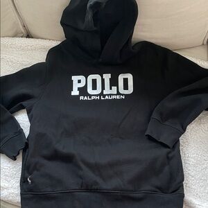 Polo by Ralph Lauren Black Sweatshirt with Silver Logo